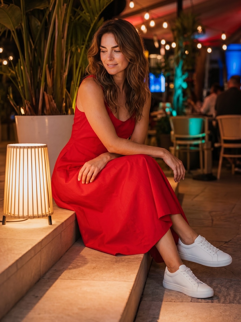A.L.C. Vibrant Red Sleeveless Midi Dress